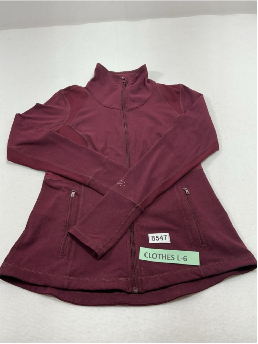 Womans Cali Full Zip Athletic Jacket Medium Maroon